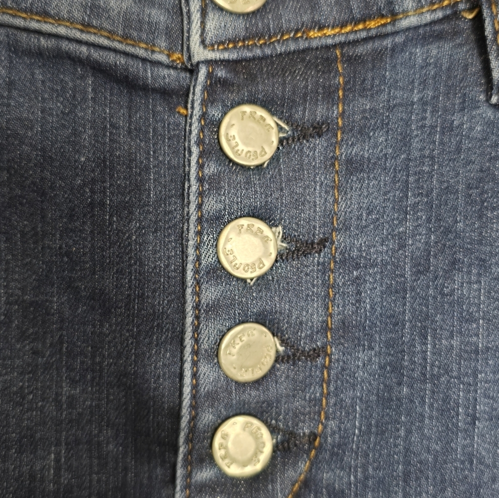FP Free People Distressed Button Fly Jeans 26 - Picture 4 of 6